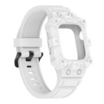 Integrated Silicone Watch Band For Apple Watch Series 8&7 41mm / SE 2&6&SE&5&4 40mm / 3&2&1 38mm(White)