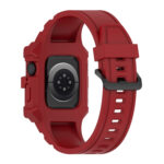 Integrated Silicone Watch Band For Apple Watch Series 8&7 41mm / SE 2&6&SE&5&4 40mm / 3&2&1 38mm(Red)
