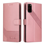 For Samsung Galaxy S20 GQUTROBE Skin Feel Magnetic Leather Phone Case(Rose Gold)