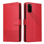 For Samsung Galaxy S20 GQUTROBE Skin Feel Magnetic Leather Phone Case(Red)