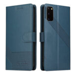 For Samsung Galaxy S20 GQUTROBE Skin Feel Magnetic Leather Phone Case(Blue)