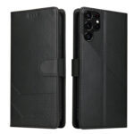 For Samsung Galaxy S22 Ultra 5G GQUTROBE Skin Feel Magnetic Leather Phone Case(Black)