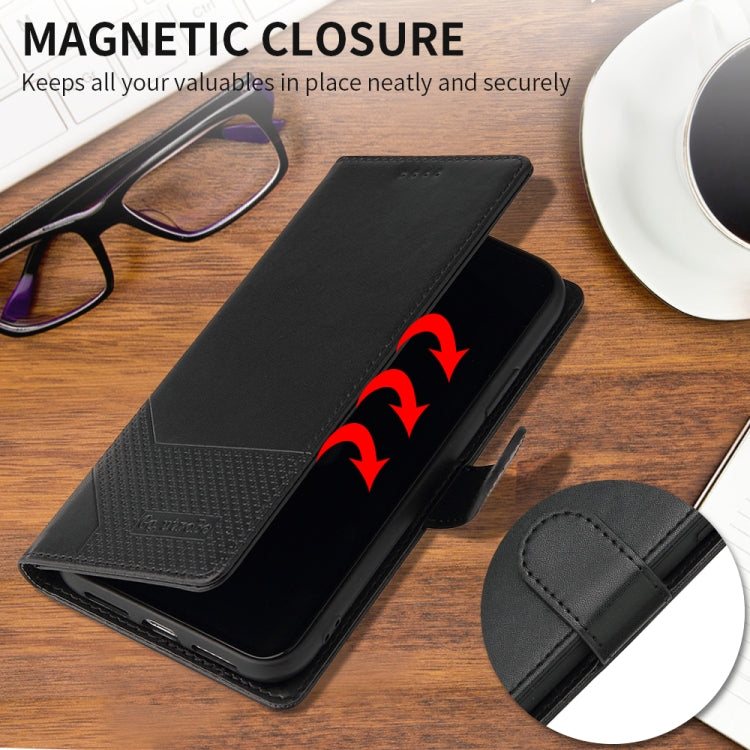 For Samsung Galaxy S22 Ultra 5G GQUTROBE Skin Feel Magnetic Leather Phone Case(Black)