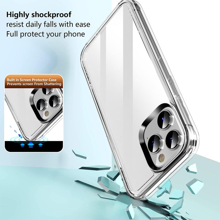 For iPhone 14 Pro Transparent Armor Phone Case(Transparent)