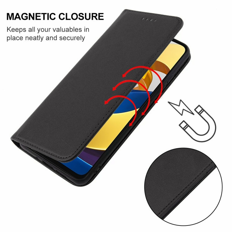 For Xiaomi Redmi Note 11 5G Magnetic Closure Leather Phone Case(Black)