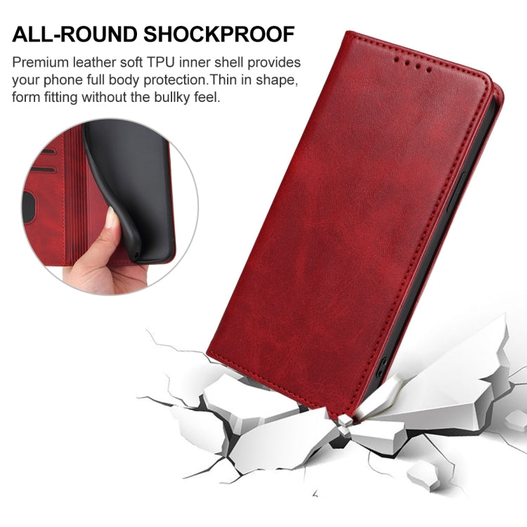 For Xiaomi Redmi Note 11 5G Magnetic Closure Leather Phone Case(Red)