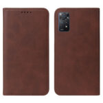 For Xiaomi Redmi Note 11 Pro 5G Magnetic Closure Leather Phone Case(Brown)