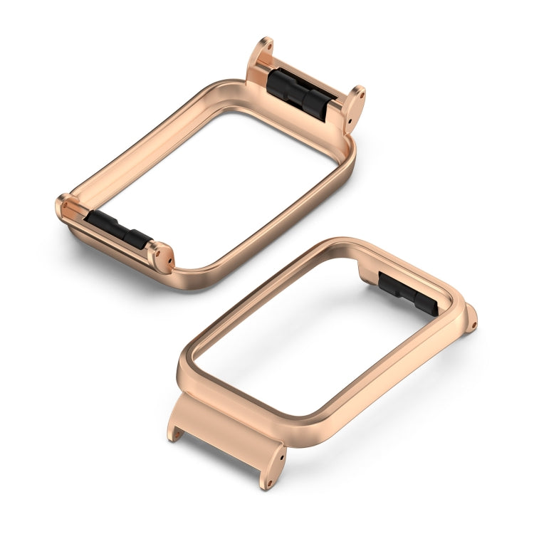 For Xiaomi Mi Band 7 Pro Metal Frame Watch Protective Case(Rose Gold)