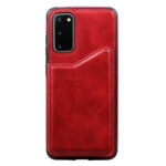 For Galaxy S20 Calf Texture Horizontal Flip Leather Case with Holder & Card Slots & Frame(Red)