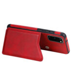 For Galaxy S20 Calf Texture Horizontal Flip Leather Case with Holder & Card Slots & Frame(Red)