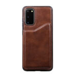 For Galaxy S20 Calf Texture Horizontal Flip Leather Case with Holder & Card Slots & Frame(Coffee)