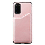 For Galaxy S20 Calf Texture Horizontal Flip Leather Case with Holder & Card Slots & Frame(Rose Gold)