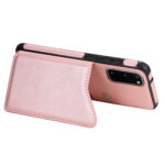 For Galaxy S20 Calf Texture Horizontal Flip Leather Case with Holder & Card Slots & Frame(Rose Gold)