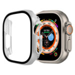 Tempered Glass Film PC Watch Case For Apple Watch Ultra 49mm(Silver)