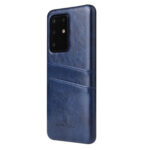 For Galaxy S20 Ultra Fierre Shann Retro Oil Wax Texture PU Leather Case with Card Slots(Blue)