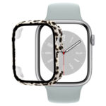 Tempered Glass Film PC Watch Case For Apple Watch Series 8&7 41mm(Leopard Print)