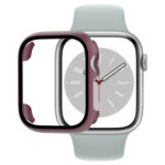 Tempered Glass Film PC Watch Case For Apple Watch Series 8&7 41mm(Wine Red)