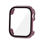 Tempered Glass Film PC Watch Case For Apple Watch Series 8&7 41mm(Wine Red)