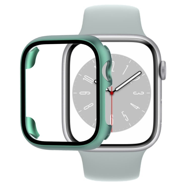 Tempered Glass Film PC Watch Case For Apple Watch Series 8&7 41mm(Green)