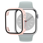 Tempered Glass Film PC Watch Case For Apple Watch Series 8&7 41mm(Pink)