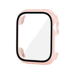 Tempered Glass Film PC Watch Case For Apple Watch Series 8&7 41mm(Pink)