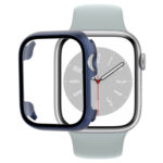 Tempered Glass Film PC Watch Case For Apple Watch Series 8&7 41mm(Midnight Blue)