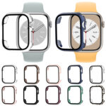 Tempered Glass Film PC Watch Case For Apple Watch Series 8&7 41mm(Green)