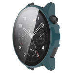 For Xiaomi Watch S1 Pro Tempered Glass Film PC Watch Case(Pine Green)