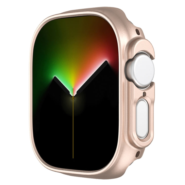 For Apple Watch Ultra 49mm Half-inclusive Frosted PC Protective Case(Rose Gold)