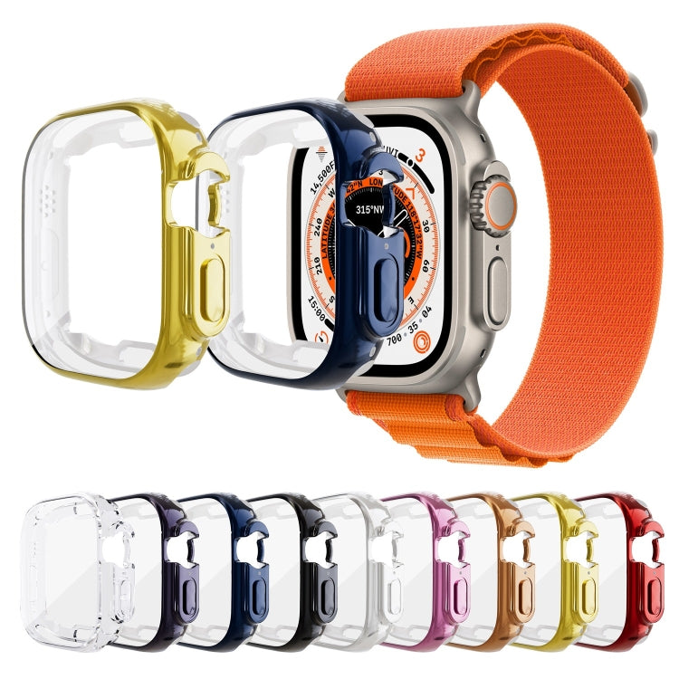 All-inclusive Plating TPU Protective Case For Apple Watch Ultra 49mm(Transparent)