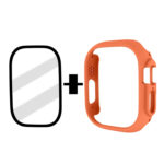 Tempered Glass Film Frosted PC Watch Case For Apple Watch Ultra 49mm(Orange)