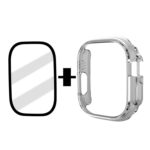 Tempered Glass Film Frosted PC Watch Case For Apple Watch Ultra 49mm(Transparent)