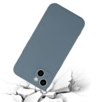 For iPhone 14 Plus  Straight Edge Solid Color TPU Shockproof Phone Case(Lavender Grey)