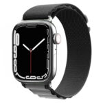 Nylon Watch Band for Apple Watch Series 8&7 41mm / SE 2&6&SE&5&4 40mm / 3&2&1 38mm (Black Grey)