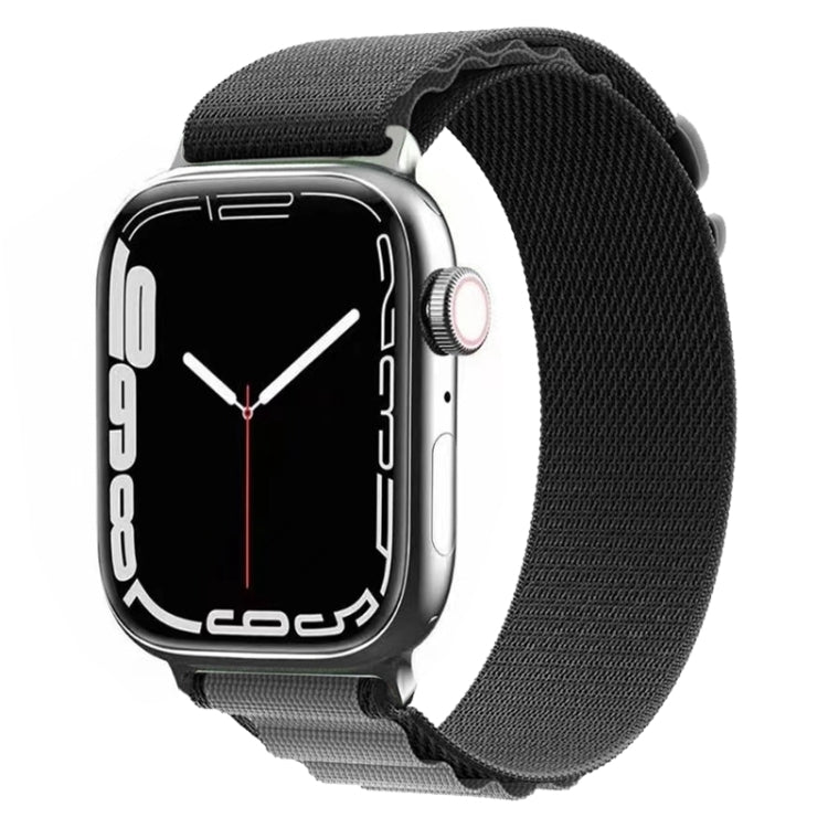 Nylon Watch Band for Apple Watch Series 8&7 41mm / SE 2&6&SE&5&4 40mm / 3&2&1 38mm (Black Grey)