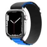 Nylon Watch Band for Apple Watch Series 8&7 41mm / SE 2&6&SE&5&4 40mm / 3&2&1 38mm (Black Blue)