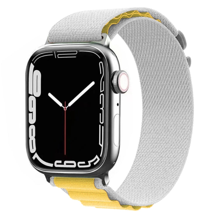 Nylon Watch Band for Apple Watch Series 8&7 41mm / SE 2&6&SE&5&4 40mm / 3&2&1 38mm (Yellow + Grey)