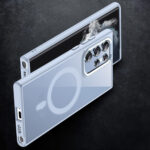 For Samsung Galaxy S22 Ultra Acrylic PC MagSafe Phone Case(Sierra Blue)