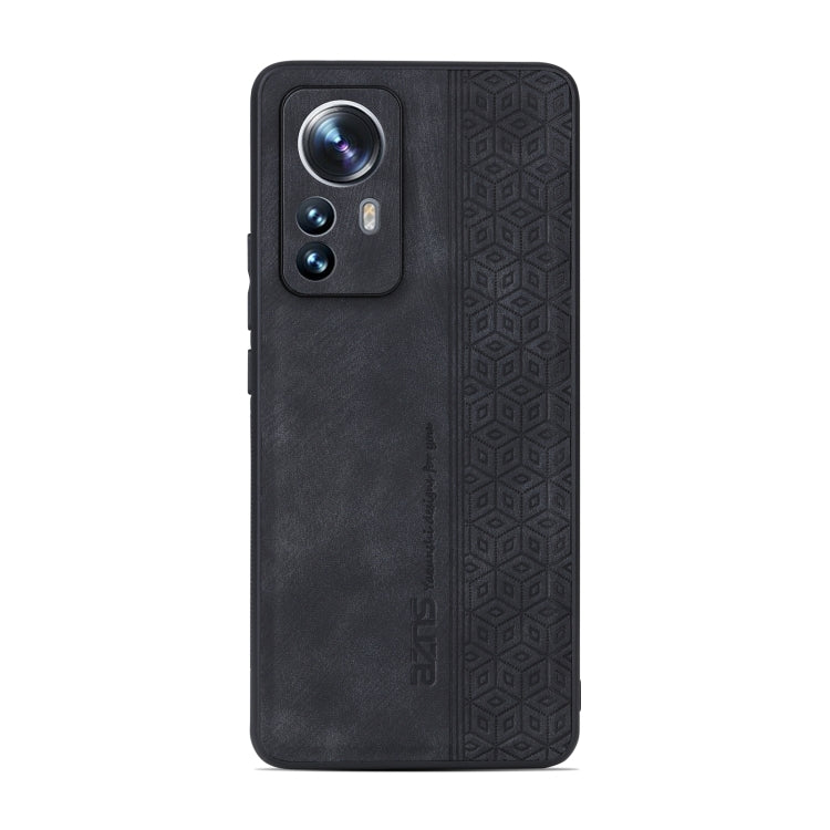 For Xiaomi 12 Pro / 12S Pro AZNS 3D Embossed Skin Feel Phone Case(Black)