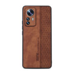 For Xiaomi 12 Pro / 12S Pro AZNS 3D Embossed Skin Feel Phone Case(Brown)