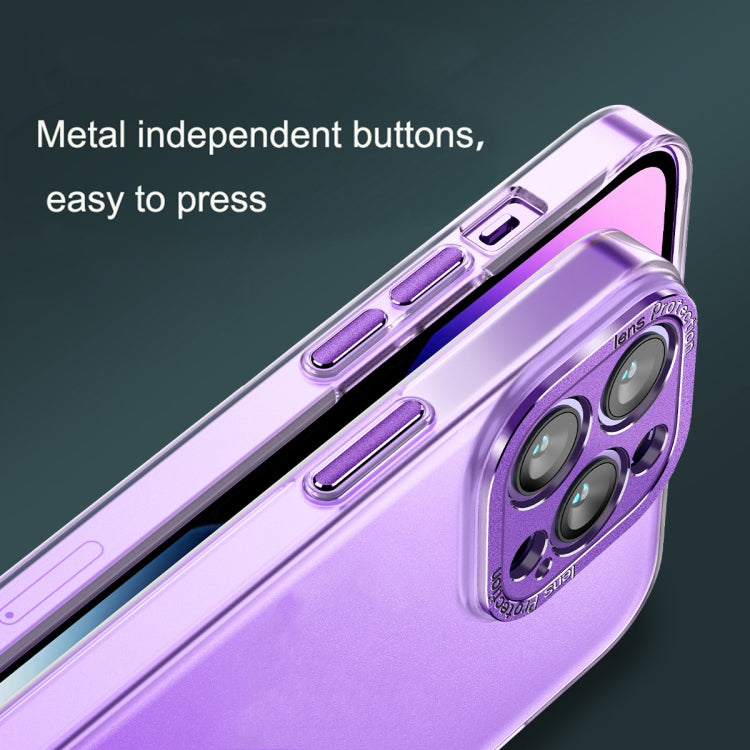 For  iPhone 14 Pro PC Crystal Clear Frosted Phone Case(Purple)