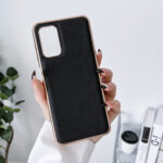 For Xiaomi Redmi Note 11 Global/Note 11S 4G Genuine Leather Luolai Series Electroplating Phone Case(Black)