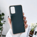 For Xiaomi Redmi Note 11 Global/Note 11S 4G Genuine Leather Luolai Series Electroplating Phone Case(Dark Green)