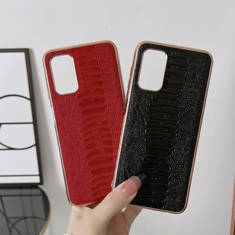 For Xiaomi Redmi Note 11 Global/Note 11S 4G Genuine Leather Weilai Series Nano Plating Phone Case(Red)