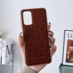 For Xiaomi Redmi Note 11 Global/Note 11S 4G Genuine Leather Ostrich Texture Nano Plating Phone Case(Coffee)