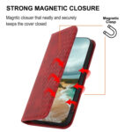 For Xiaomi Redmi Note 11 Pro 4G Cubic Grid Calf Texture Magnetic Closure Leather Phone Case(Red)