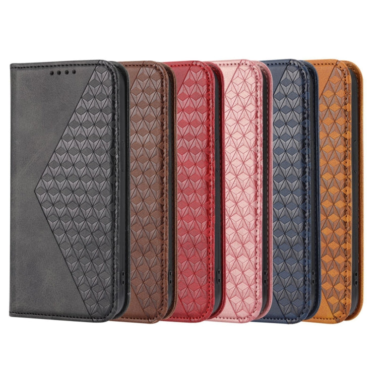 For Xiaomi Redmi Note 11 Pro 4G Cubic Grid Calf Texture Magnetic Closure Leather Phone Case(Black)