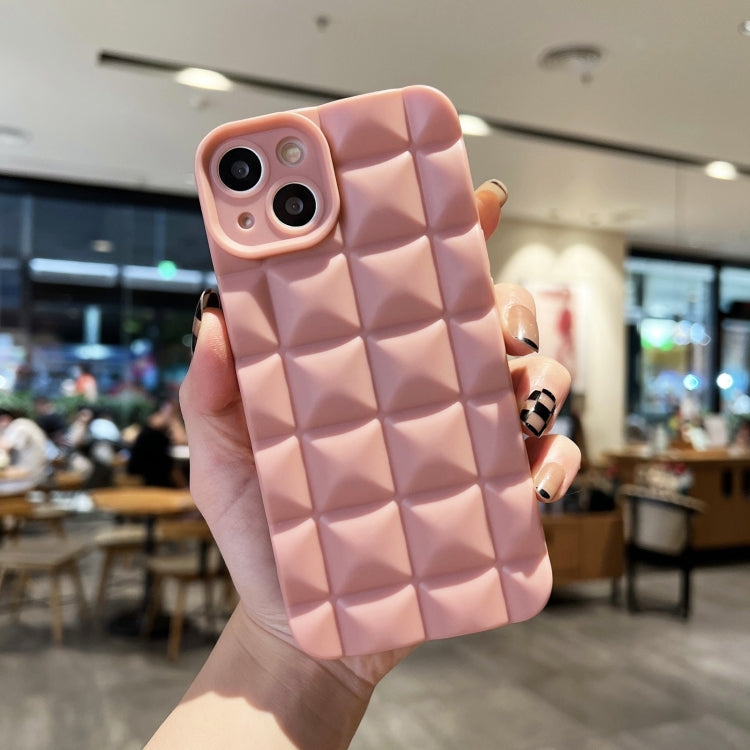 For iPhone 11 3D Grid TPU Phone Case(Pink)