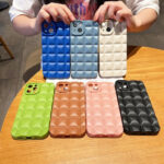 For iPhone 11 3D Grid TPU Phone Case(Pink)