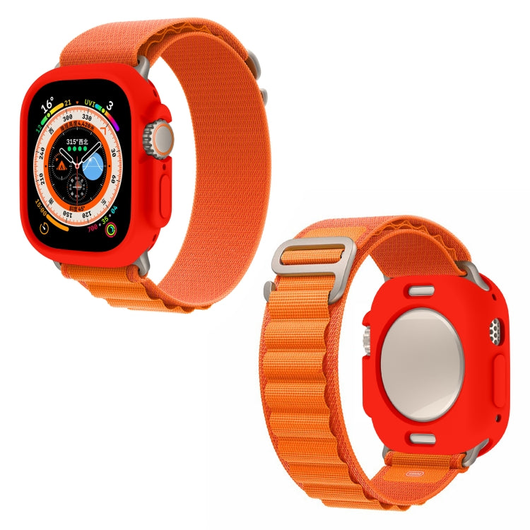 For Apple Watch Ultra 49mm Candy TPU Protective Case(Red)